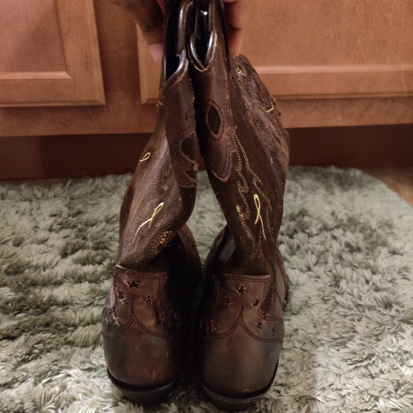 Vintage leather cowgirl boots - Picture 3 of 6